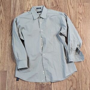 Izod Easy Care Silky Poplin, beige, size 16 1/2, 32 33